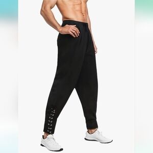 bslingerie Mens Medieval Pirate Pants Renaissance Costume Lace Up Casual Trouser